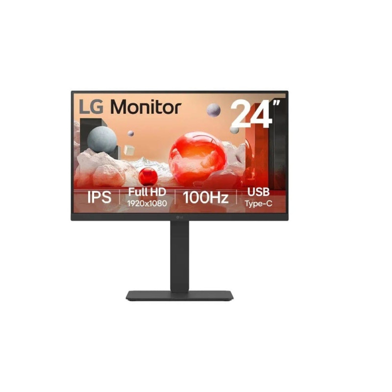 LG 24BA750-B 23.8" FHD IPS 100Hz USB-C 65W Power Delivery Height Adjustable Monitor