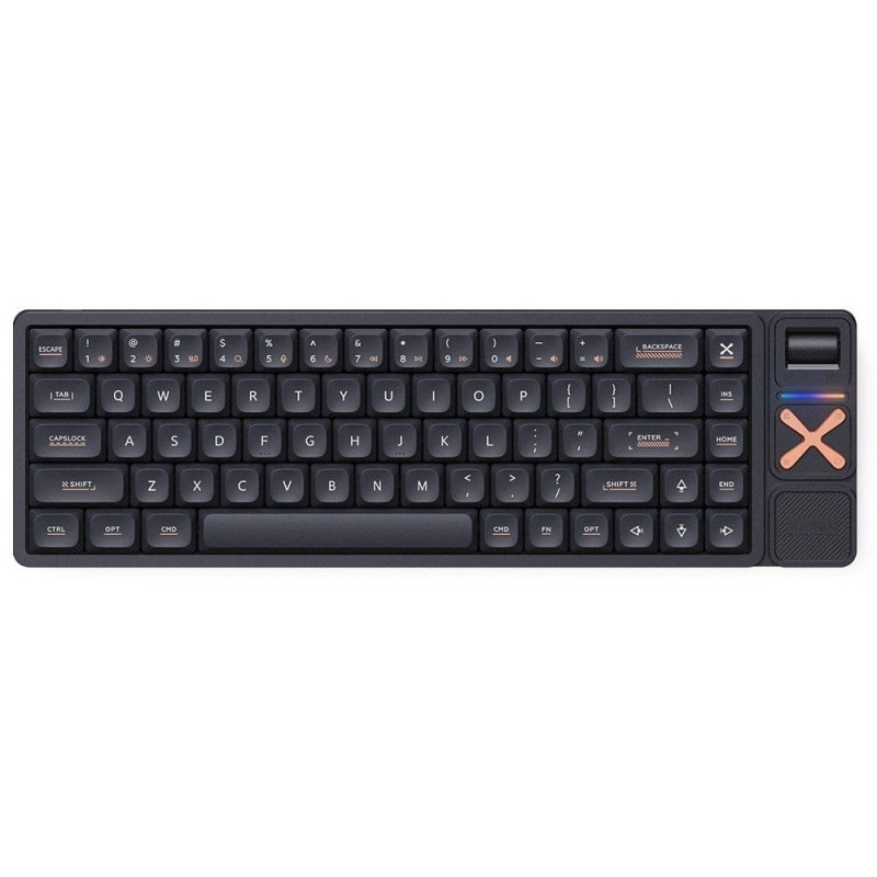 IQUNIX Magi65 Pro Low Profile Aluminum Wireless Shadow Black Mechanical Keyboard - Gold Red Switch