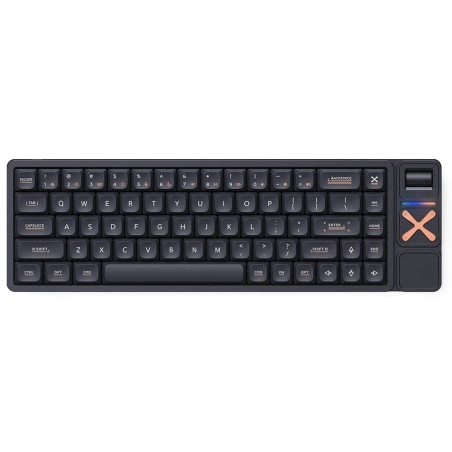IQUNIX Magi65 Pro Low Profile Aluminum Wireless Shadow Black Mechanical Keyboard - Gold Red Switch