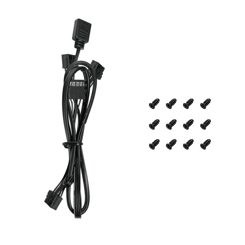 DeepCool FL12 3-in-1 ARGB Ring 120mm PWM Case Fan - Black 3-Pack