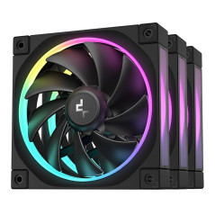 DeepCool FL12 3-in-1 ARGB Ring 120mm PWM Case Fan - Black 3-Pack