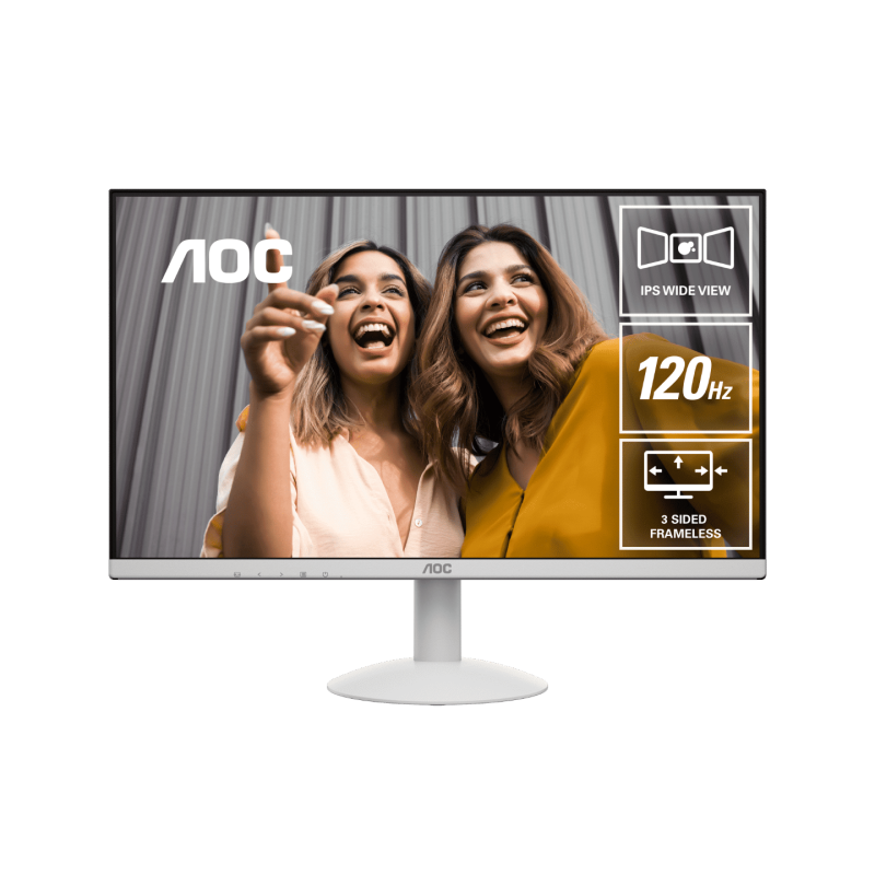 AOC 24B30H2/BW 23.8" FHD IPS 1ms 120Hz Adaptive Sync Monitor - White