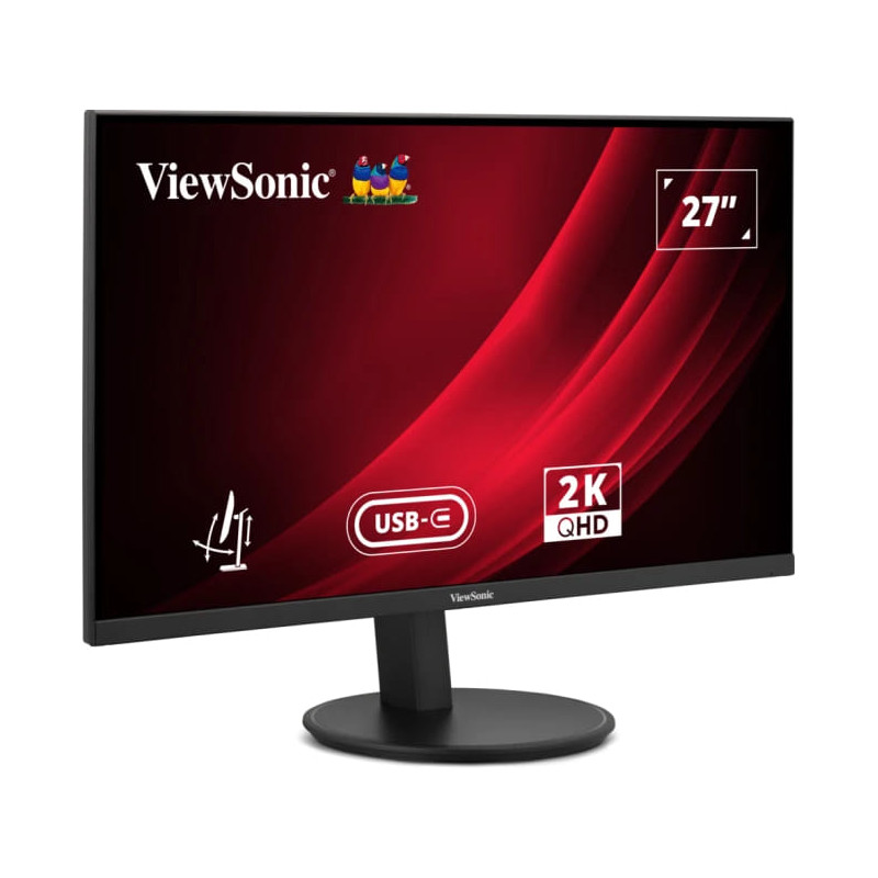 ViewSonic VG2708U-2K 27" QHD IPS USB-C Height Adjustable Monitor
