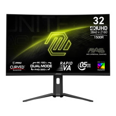 MSI MAG 321CUPDF 32" Dual Mode UHD 160Hz / FHD 320Hz 1080P 0.5ms Height Adjustable Curved Monitor
