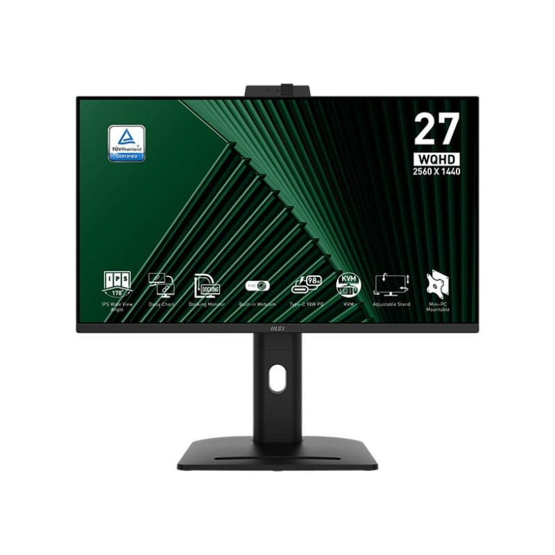 MSI PRO MP275QPDG 27" WQHD IPS 1ms 100Hz USB-C Height Adjustable Monitor