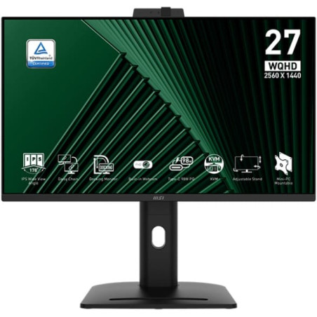 MSI PRO MP275QPDG 27" WQHD IPS 1ms 100Hz USB-C Height Adjustable Monitor
