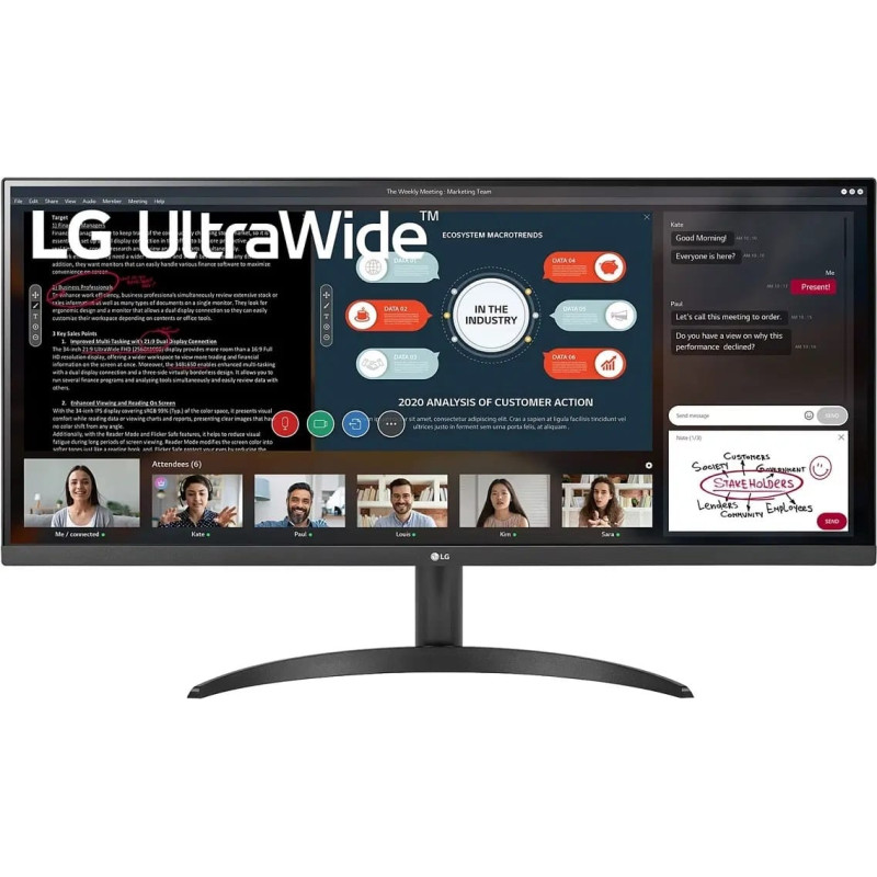 (Refurbished) LG 34WP500 34" UltraWide FHD 75Hz HDR10 FreeSync Monitor