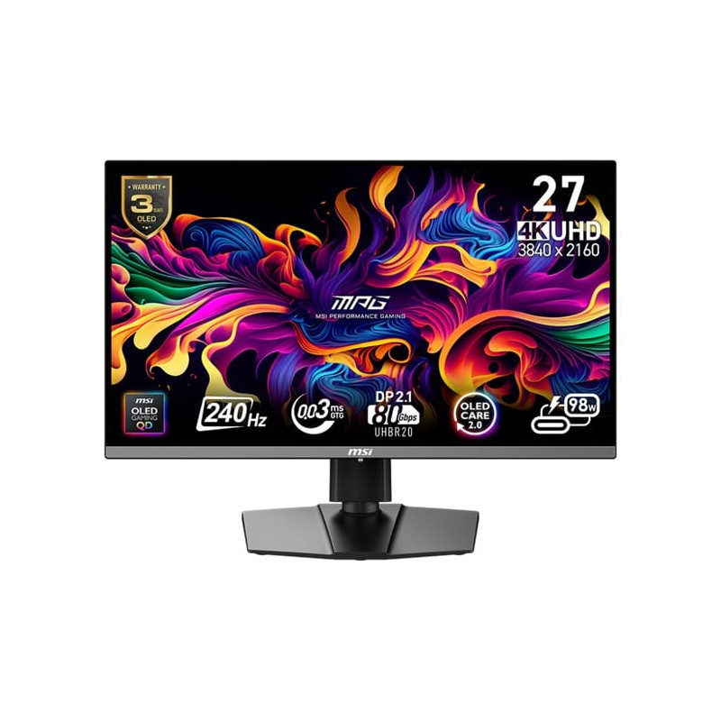 MSI MPG 272URX QD-OLED 27" UHD 0.03ms 240Hz Monitor