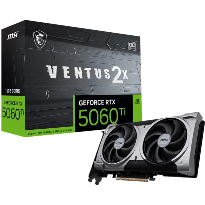 MSI Ventus 2X GeForce RTX 5060 Ti 16GB OC Edition Plus Graphics Card
