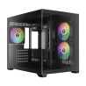 Gamdias AURA GC10M V2 Micro-ATX Tempered Glass Computer Case With 3 ARGB Fans