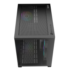 Gamdias AURA GC10M V2 Micro-ATX Tempered Glass Computer Case With 3 ARGB Fans