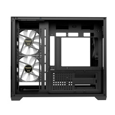 Gamdias AURA GC10M V2 Micro-ATX Tempered Glass Computer Case With 3 ARGB Fans