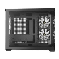 Gamdias AURA GC10M V2 Micro-ATX Tempered Glass Computer Case With 3 ARGB Fans