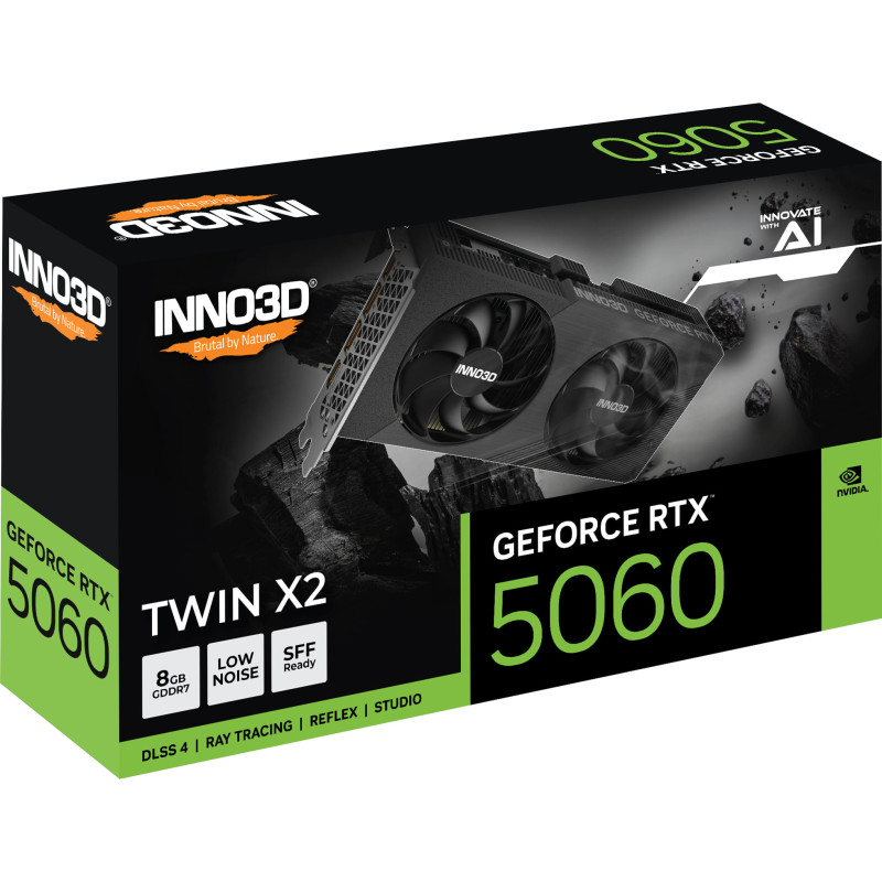 INNO3D nVidia GeForce RTX 5060 TWIN X2 8GB GDDR7 Graphics Card