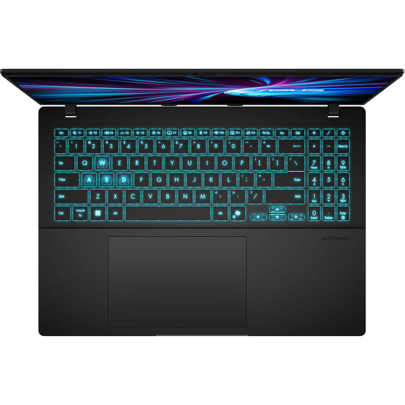 Asus Vivobook V16 16" WUXGA 144Hz Laptop, Core 7-240H, 16GB RAM, 1TB SSD, RTX 5050, Windows 11 Pro - Matte Black
