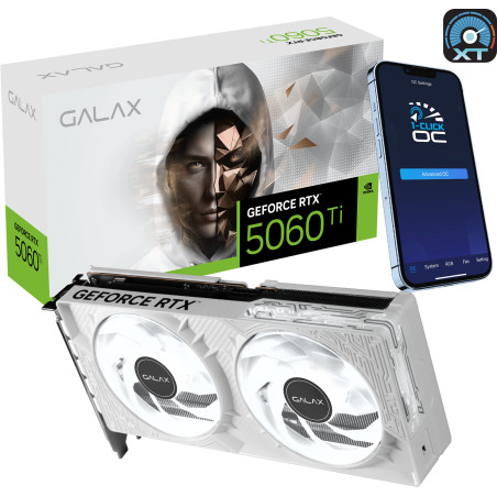 Galax GeForce RTX 5060 Ti 1-Click OC White 8GB Graphics Card