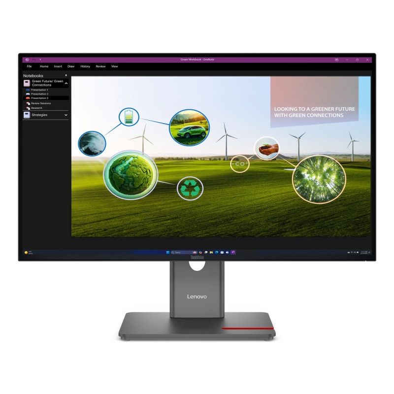 Lenovo P27Q-40 27" QHD WLED IPS Height Adjustable Monitor