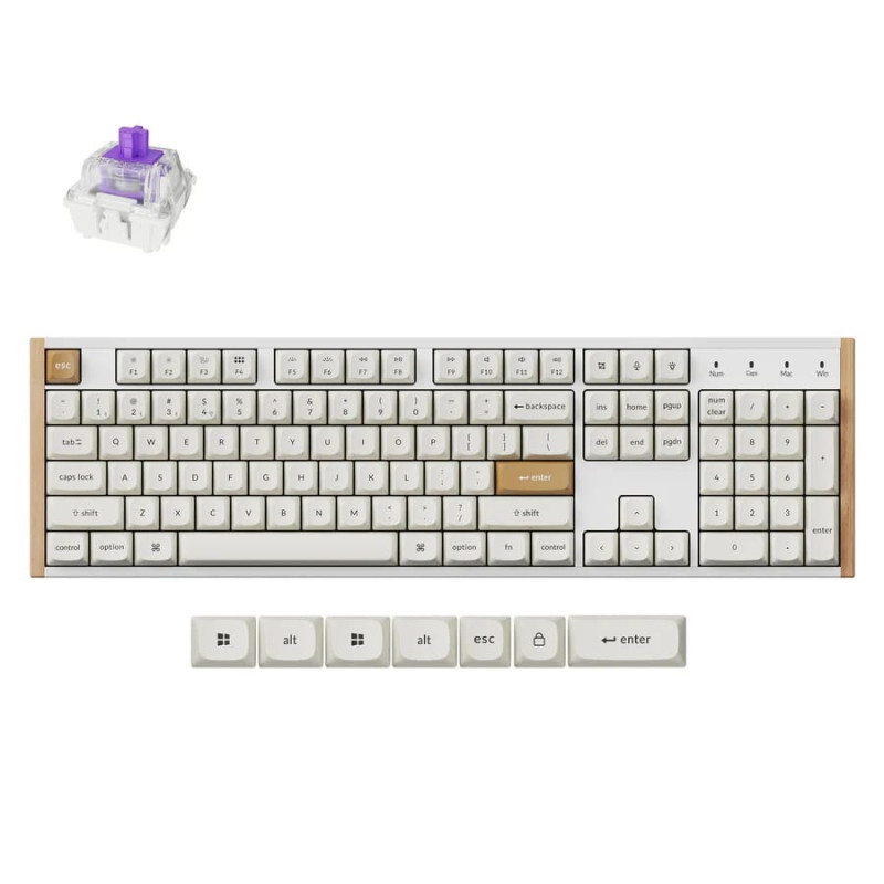 Keychron K10 HE Wireless Magnetic Switch Custom Special Edition White Keyboard - Nebula Switch
