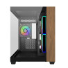 CoolerMaster Elite 481 TG & Wood Mini Tower mATX Case - Black