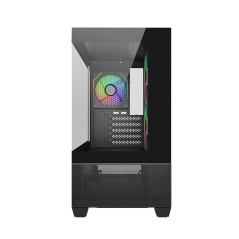 Cooler Master Elite 490 ARGB Tempered Glass Micro-ATX Case - Black
