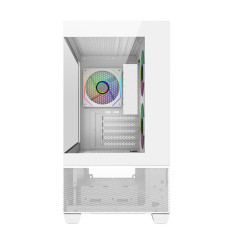 Cooler Master Elite 490 ARGB Tempered Glass Micro-ATX Case - White