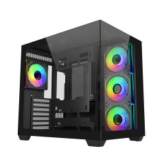 Cooler Master Elite 681 Tempered Glass Mid-Tower ATX Case - Black