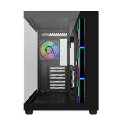 Cooler Master Elite 681 Tempered Glass Mid-Tower ATX Case - Black