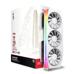 XFX Mercury AMD Radeon RX 9070XT OC Magnetic Air White Edition with RGB Graphics Card