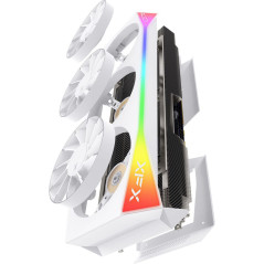 XFX Mercury AMD Radeon RX 9070XT OC Magnetic Air White Edition with RGB Graphics Card