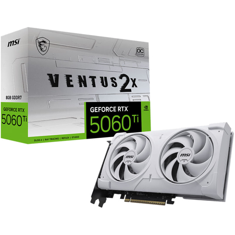 MSI GeForce RTX 5060 Ti 8G Ventus 2X OC White PLUS Graphic Card