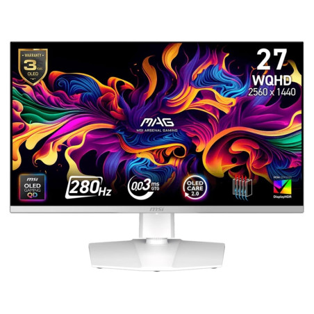 MSI MAG 272QPW QD-OLED X28 26.5" QHD 280Hz Mon WH