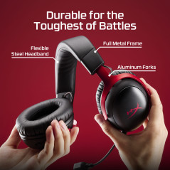 HP HyperX Cloud III S Wireless Black-Red Headset