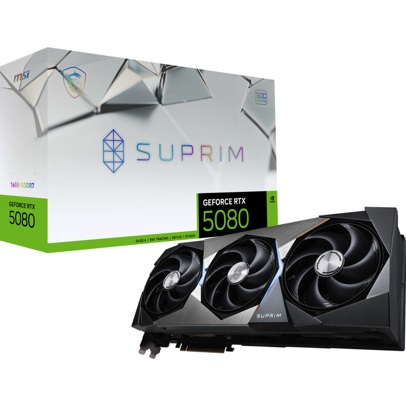 MSI GeForce RTX 5080 16G SUPRIM SOC Graphic Card