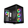 Cooler Master Elite 600 ATX Curved Tempered Glass ARGB Fans Computer Case - Black