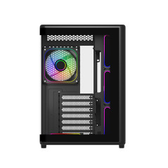 Cooler Master Elite 600 ATX Curved Tempered Glass ARGB Fans Computer Case - Black