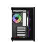 Cooler Master Elite 600 ATX Curved Tempered Glass ARGB Fans Computer Case - Black