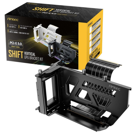 Antec SHIFT ARGB PCI-E 5.0 GPU Bracket With Cable - Black
