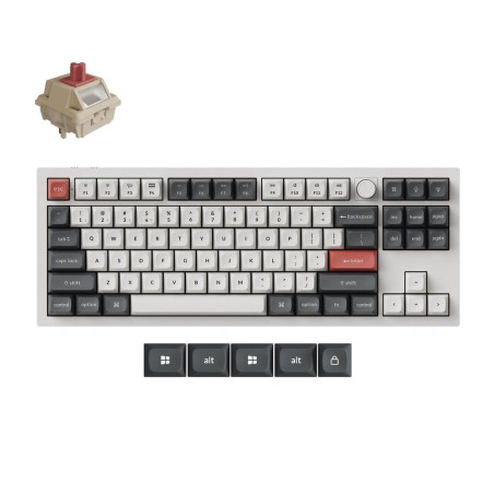 Keychron Q3 Ultra 8K Wireless Mechanical White Keyboard - Red Switch