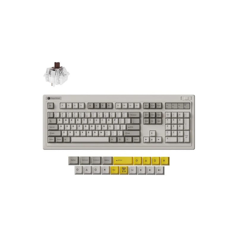 (Ex-Demo) Keychron R6 QMK Wireless Mechanical Retro RGB Backlight Hot Swappable Keyboard - Super Brown Switch