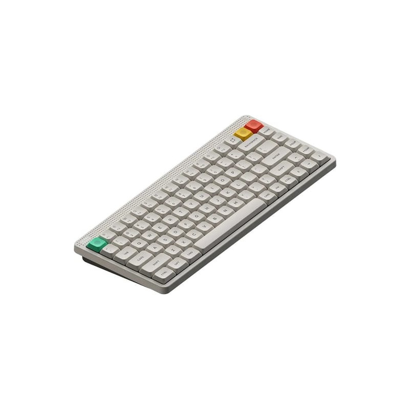 (Open Box) NuPhy Node75 Low-Profile Wireless Mechanical Lunar White Keyboard - Blush Nano Switch