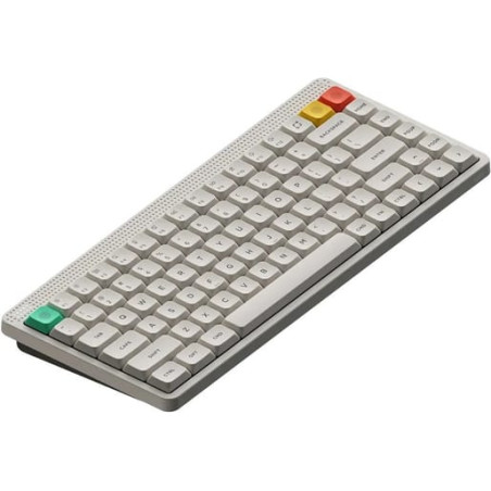 (Open Box) NuPhy Node75 Low-Profile Wireless Mechanical Lunar White Keyboard - Blush Nano Switch