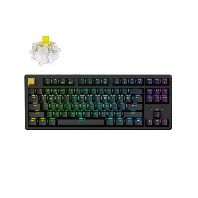 Keychron J4 QMK Wireless Mechanical Black Keyboard - Banana Switch