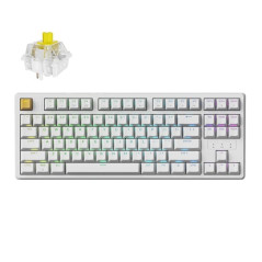 Keychron J4 QMK Wireless Mechanical White Keyboard - Banana Switch