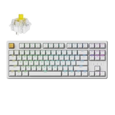 Keychron J4 QMK Wireless Mechanical White Keyboard - Banana Switch