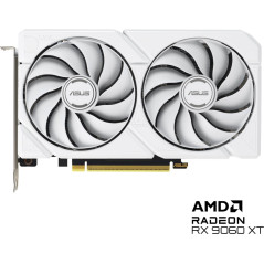 ASUS Dual Radeon RX 9060 XT 16GB GDDR6 Graphic Card - White