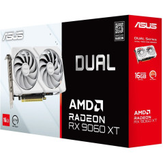 ASUS Dual Radeon RX 9060 XT 16GB GDDR6 Graphic Card - White