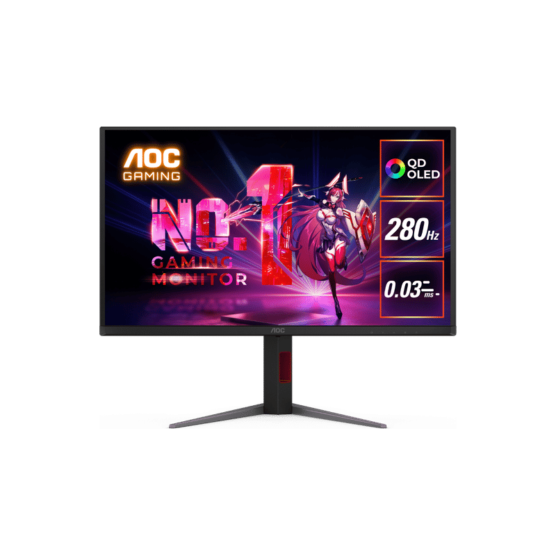 (Carton Damaged) AOC Q27G4ZD 26.5" 2K QHD-OLED 0.03ms 280Hz G-SYNC Compatible Gaming Monitor