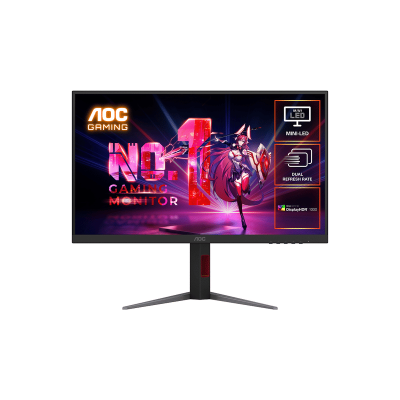 (Carton Damaged) AOC U27G4XM 27" UHD 160Hz/FHD 320Hz Dual Mode 1ms HDR1000 Fast IPS Gaming Mini-LED Monitor