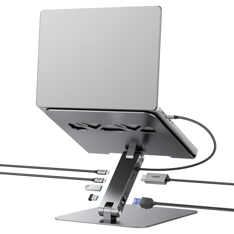 BENFEI 398GY TYPE-C 6-in-1 HDMI+USB-C(10G)+RJ45+2xUSB-A(10G)+PD