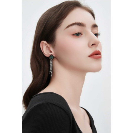 Handcraft Diamond-shaped with tassels earrings